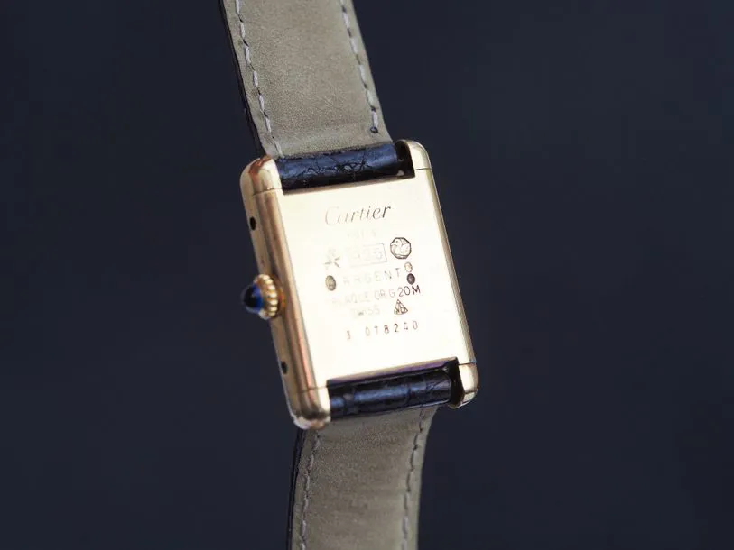 Cartier Tank Must 20mm Vermeil Black 3