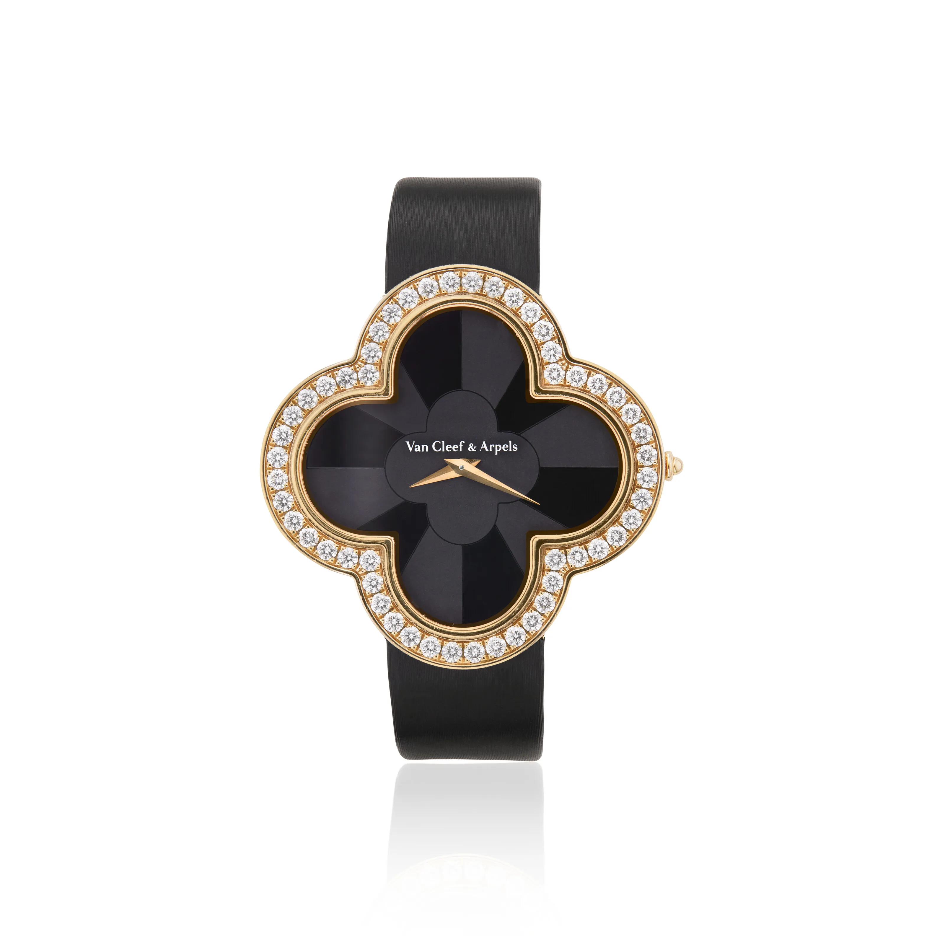 Van Cleef & Arpels Alhambra 40mm Rose gold and Diamond Onyx