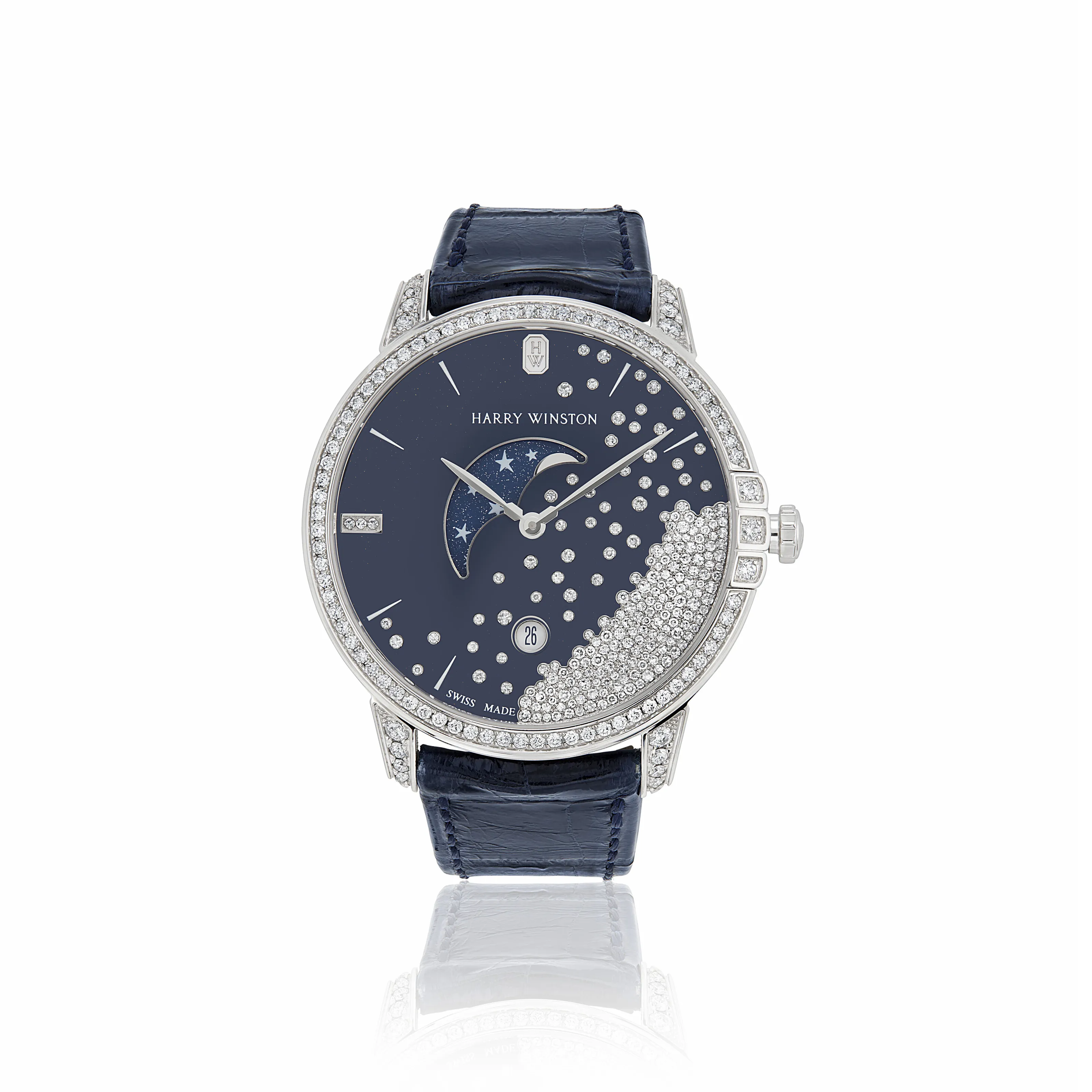 Harry Winston Midnight Diamond Drops 39mm White gold and diamond-set