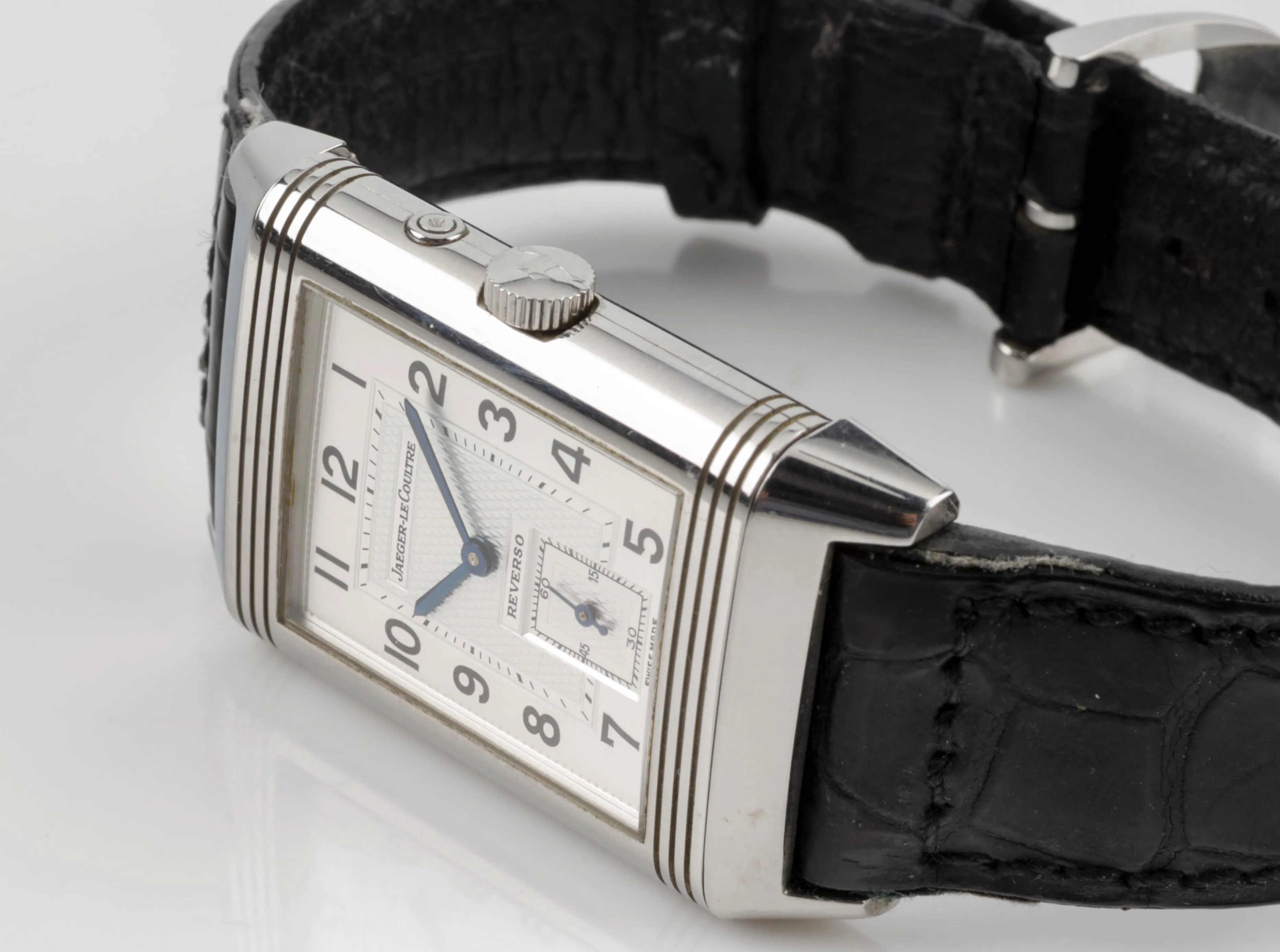 Jaeger-LeCoultre Reverso nullmm Stainless steel Silver and black 5