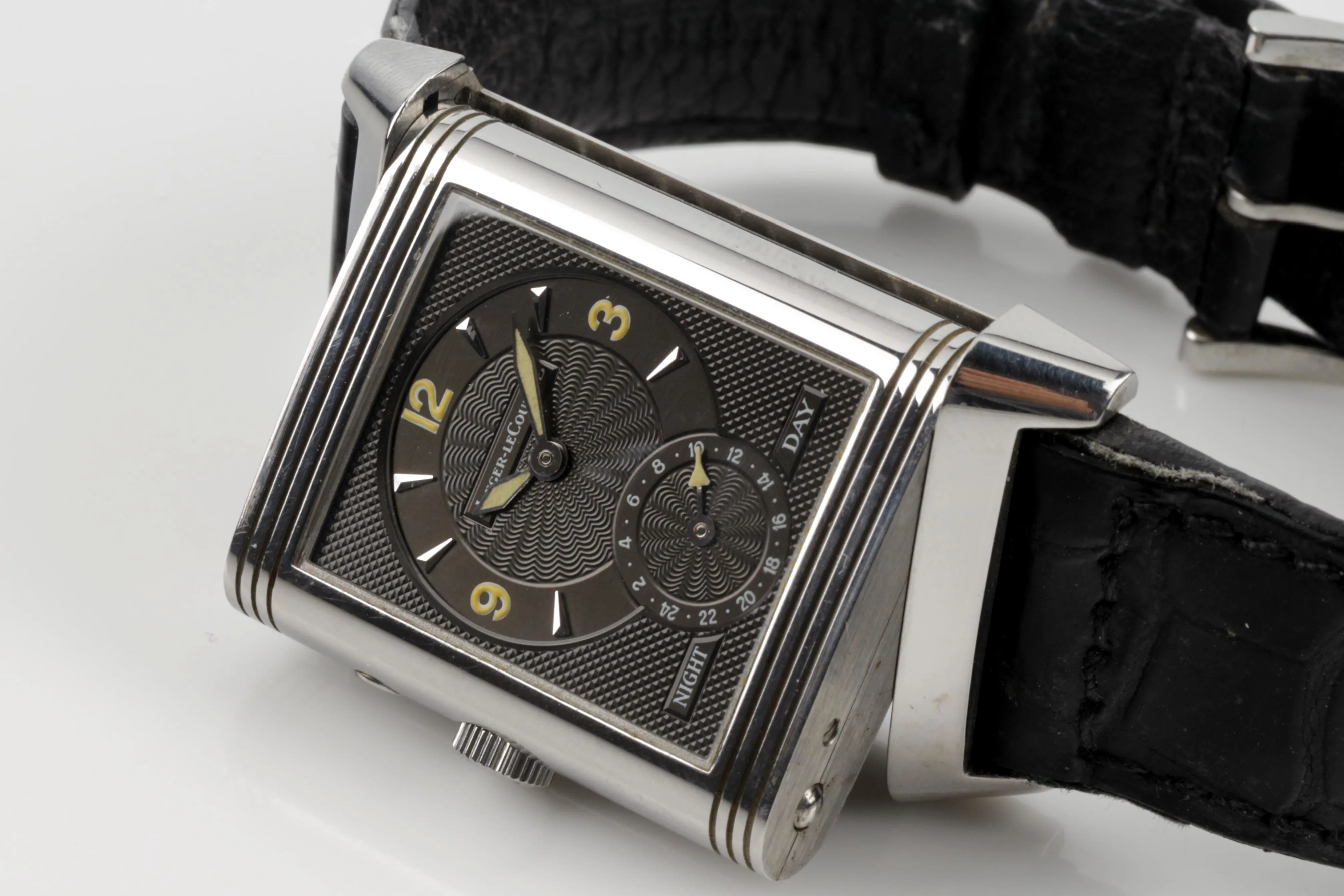 Jaeger-LeCoultre Reverso nullmm Stainless steel Silver and black 3