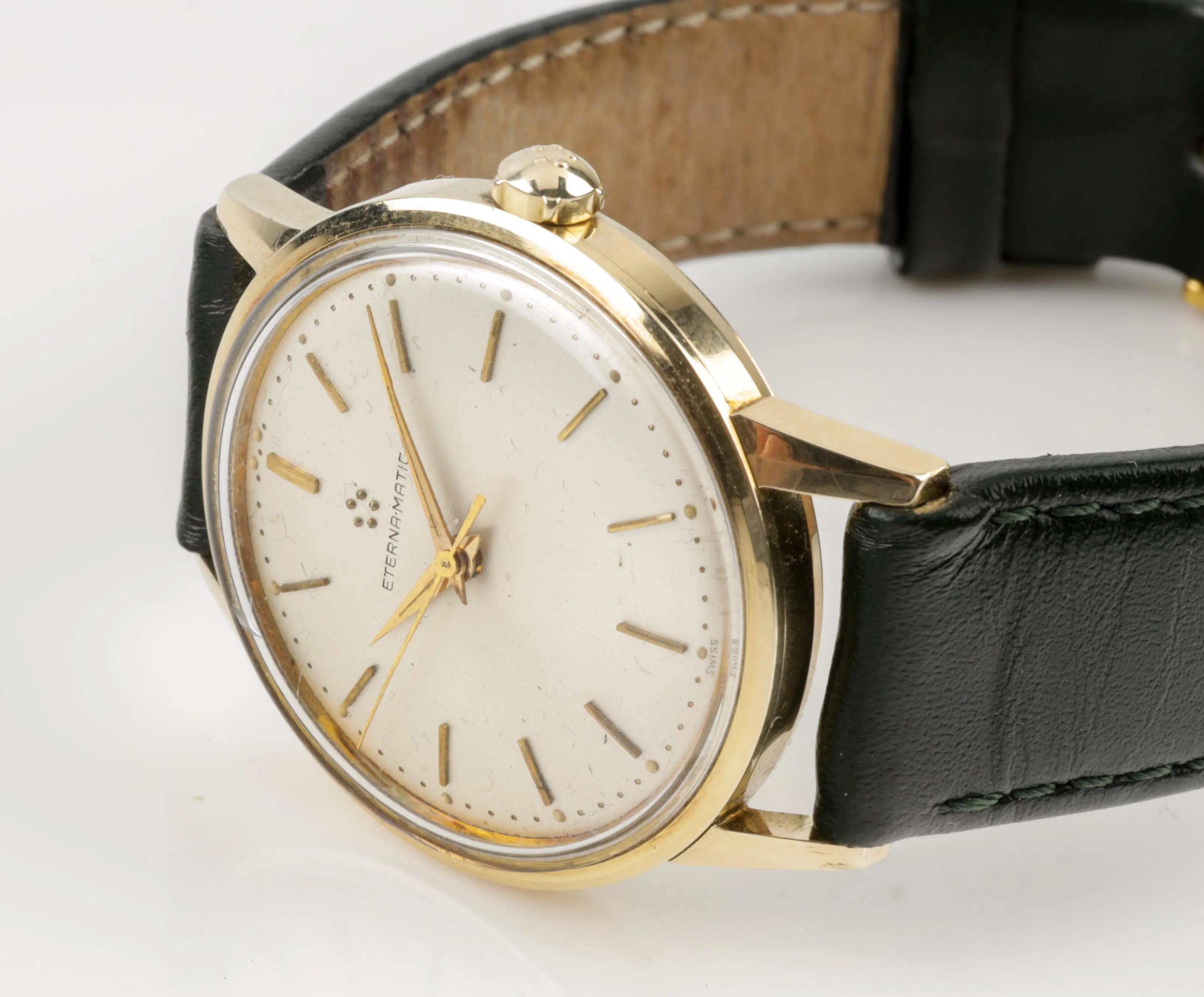 Eterna 33mm Yellow gold Silver 2