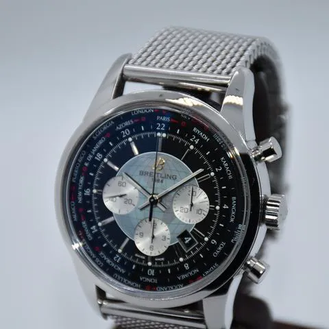 Breitling Transocean Chronograph Unitime AB0510U4/BB62 46mm Stainless steel Black 2