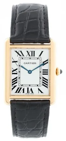 Cartier Tank Solo W1018855. 27mm Yellow gold Silver