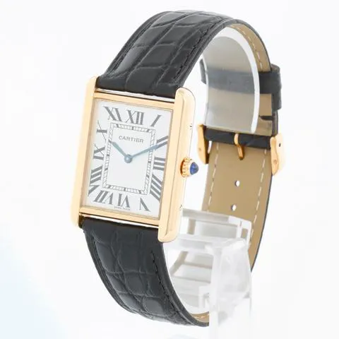 Cartier Tank Solo W1018855. 27mm Yellow gold Silver 1