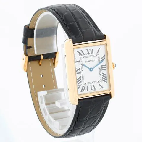 Cartier Tank Solo W1018855. 27mm Yellow gold Silver 2