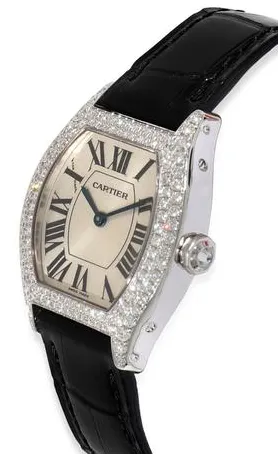 Cartier Tortue 2644 28mm White gold Silver 1