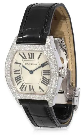 Cartier Tortue 2644 28mm White gold Silver 5