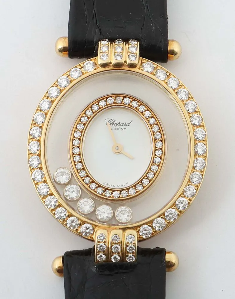 Chopard Happy Diamonds nullmm Yellow gold and diamond bright dial