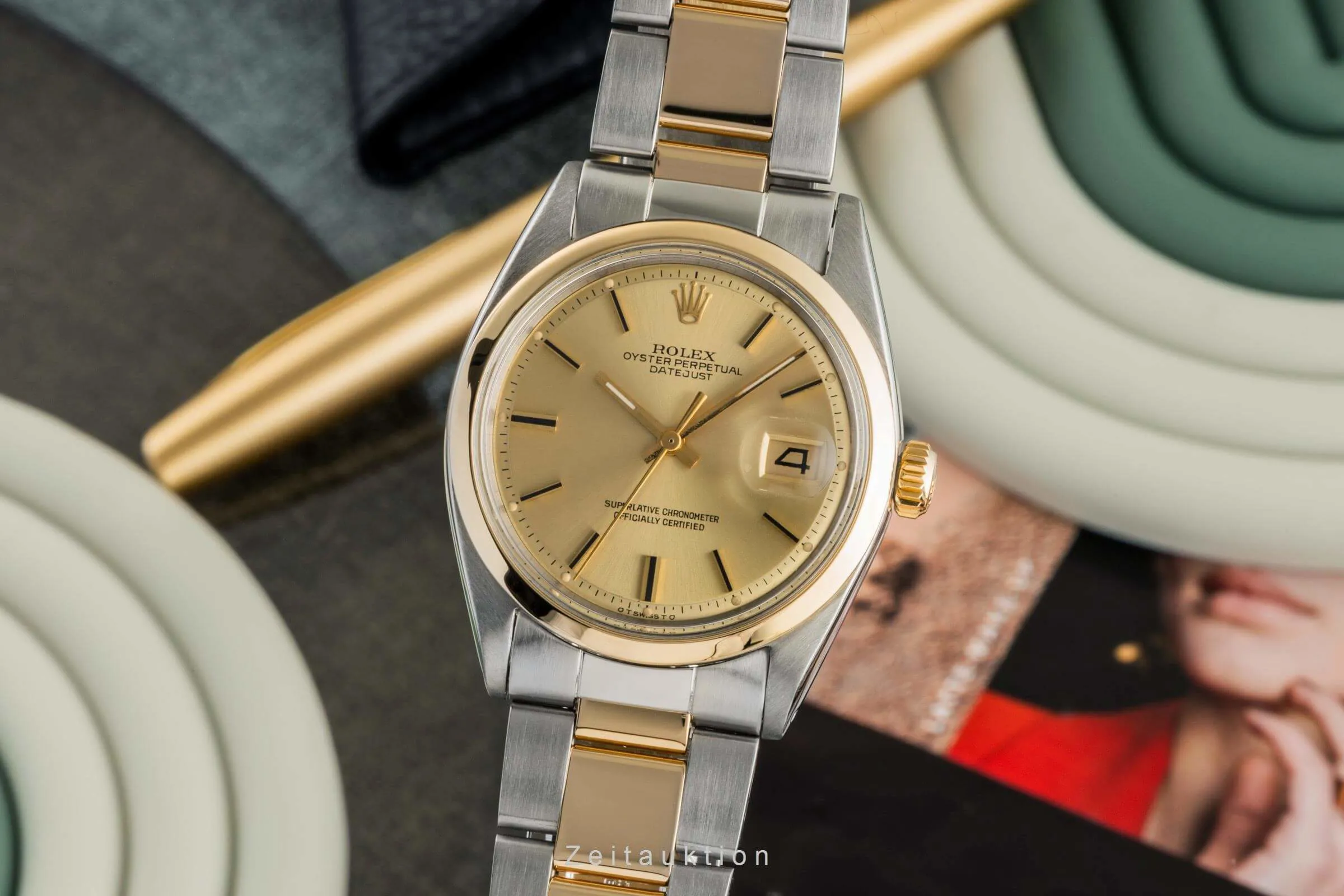 Rolex Datejust 1601 36mm Yellow gold and stainless steel Golden