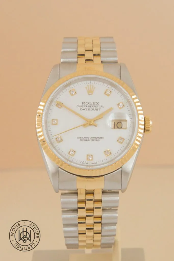 Rolex Datejust 16233 36mm Stainless steel White