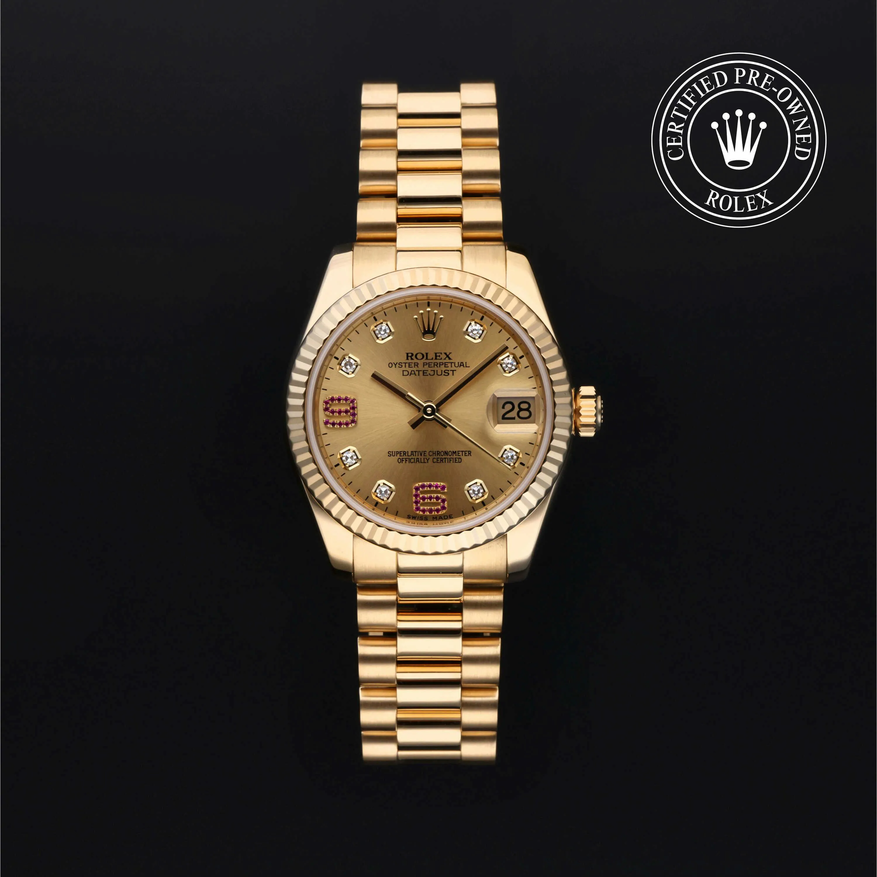 Rolex Datejust 31 178278 31mm Yellow gold Champagne