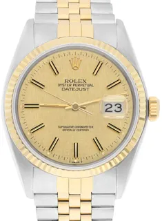 Rolex Datejust 36 16013 Yellow gold Champagne