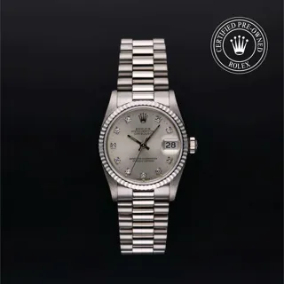 Rolex Datejust 68279 White gold Silver