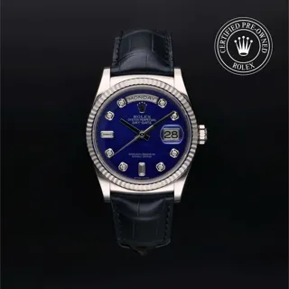 Rolex Day-Date 36 118139-0073 White gold Blue