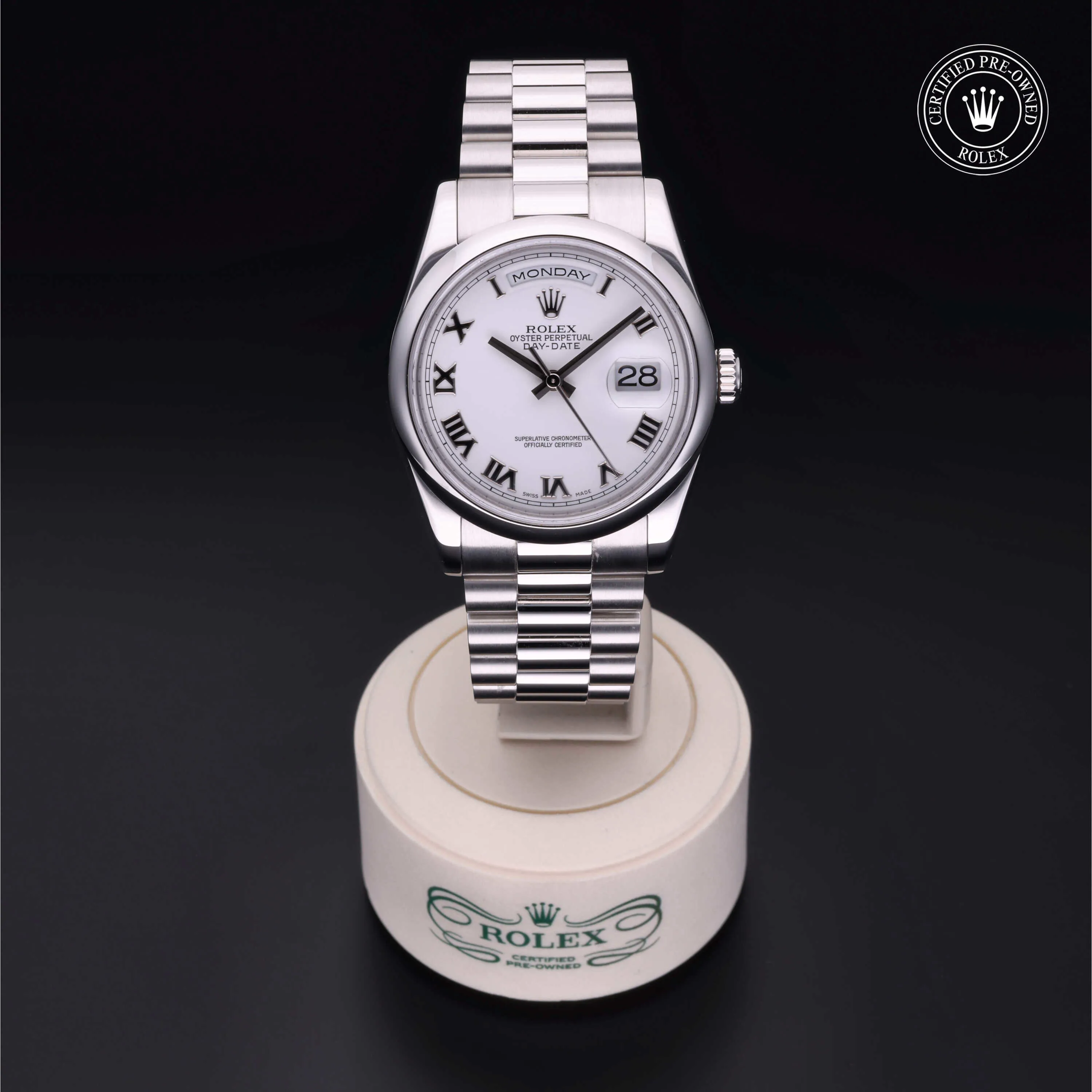 Rolex Day-Date 36 118206 36mm Platinum White 1