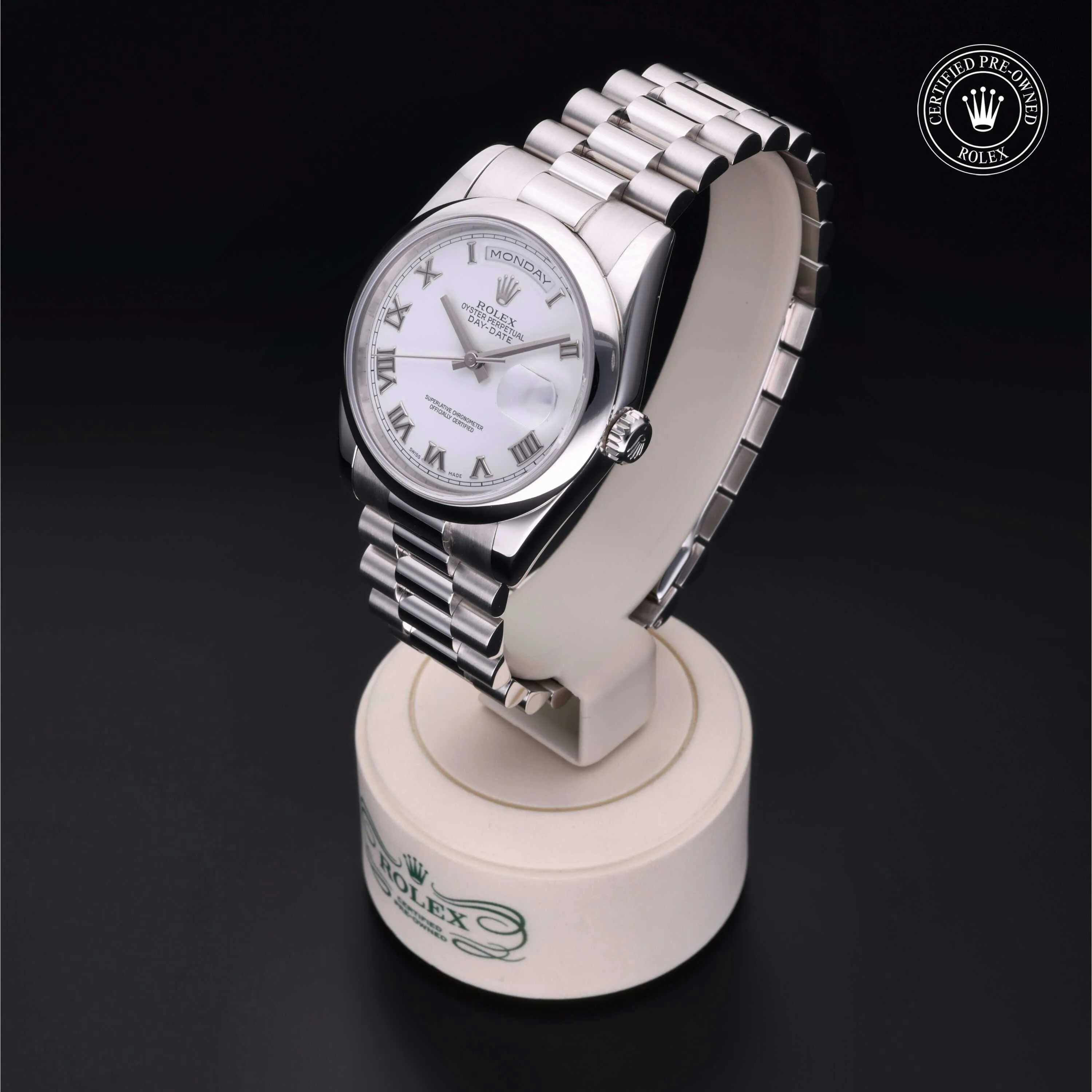 Rolex Day-Date 36 118206 36mm Platinum White 2