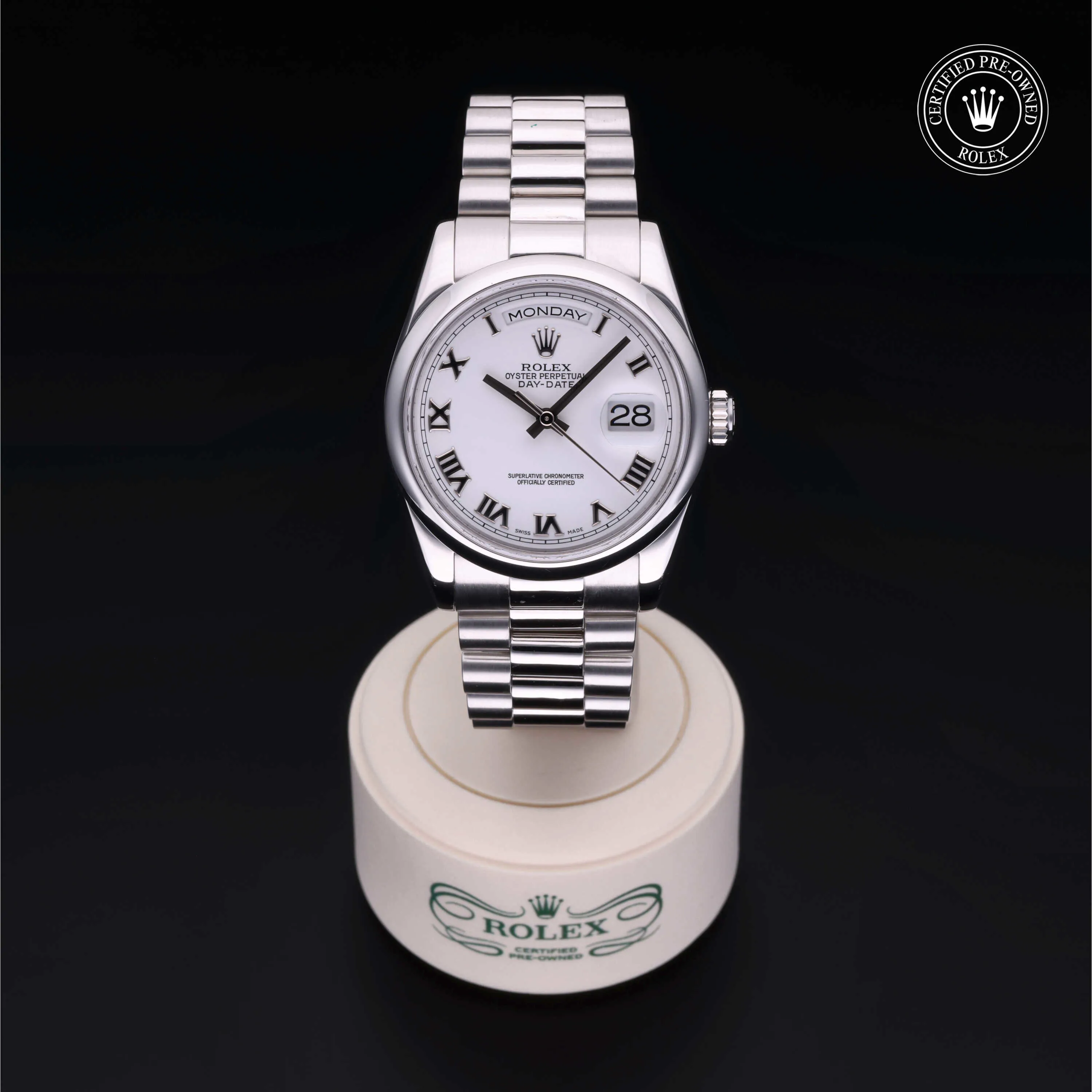 Rolex Day-Date 36 118206 36mm Platinum White 1