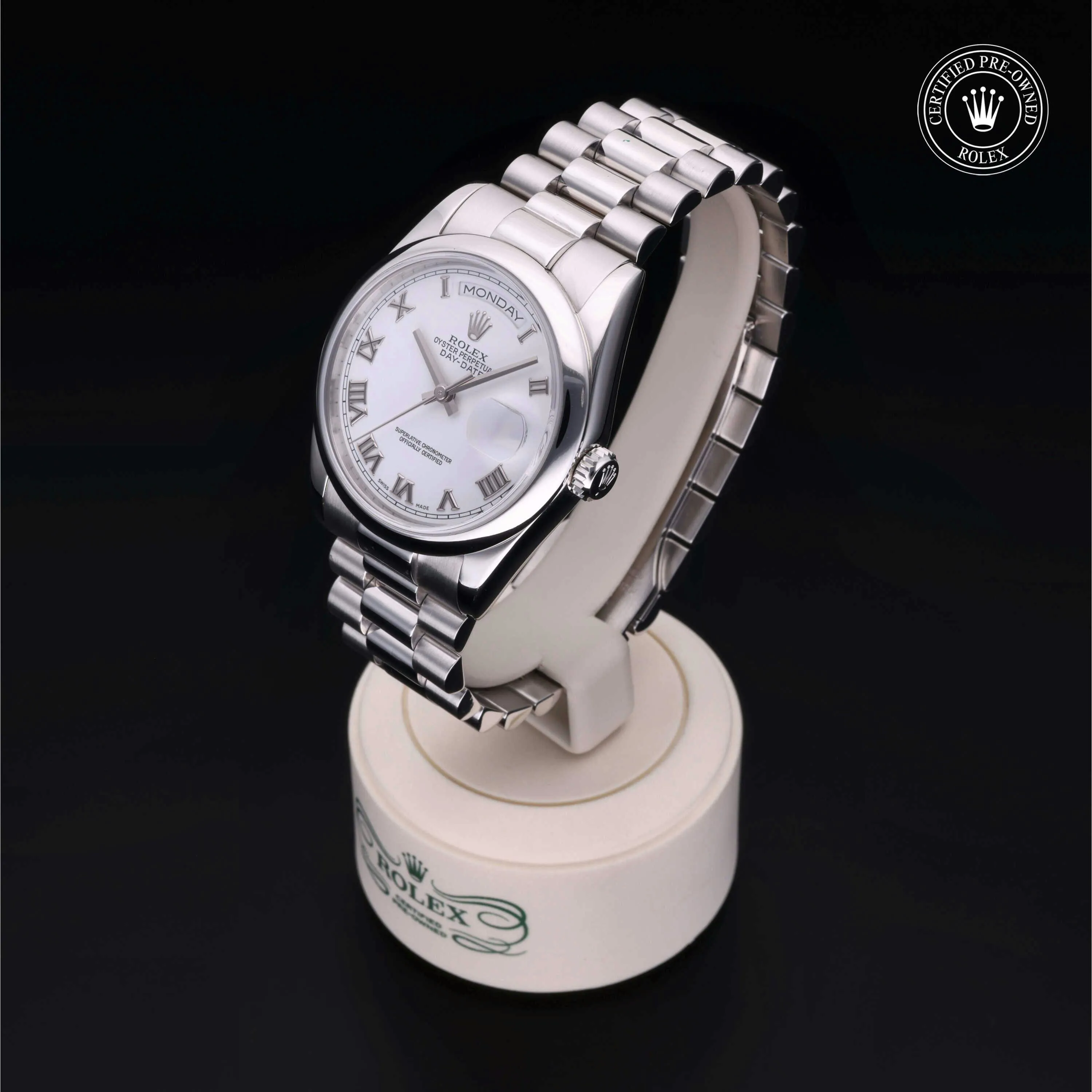 Rolex Day-Date 36 118206 36mm Platinum White 2