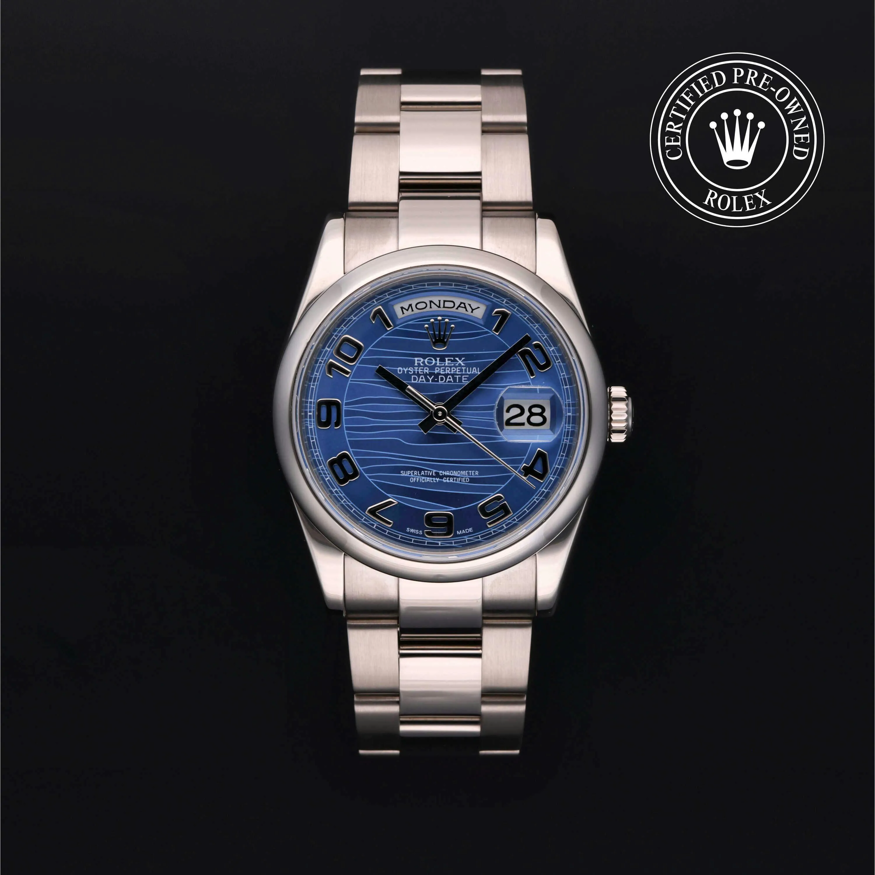 Rolex Day-Date 36 118209 36mm White gold Blue