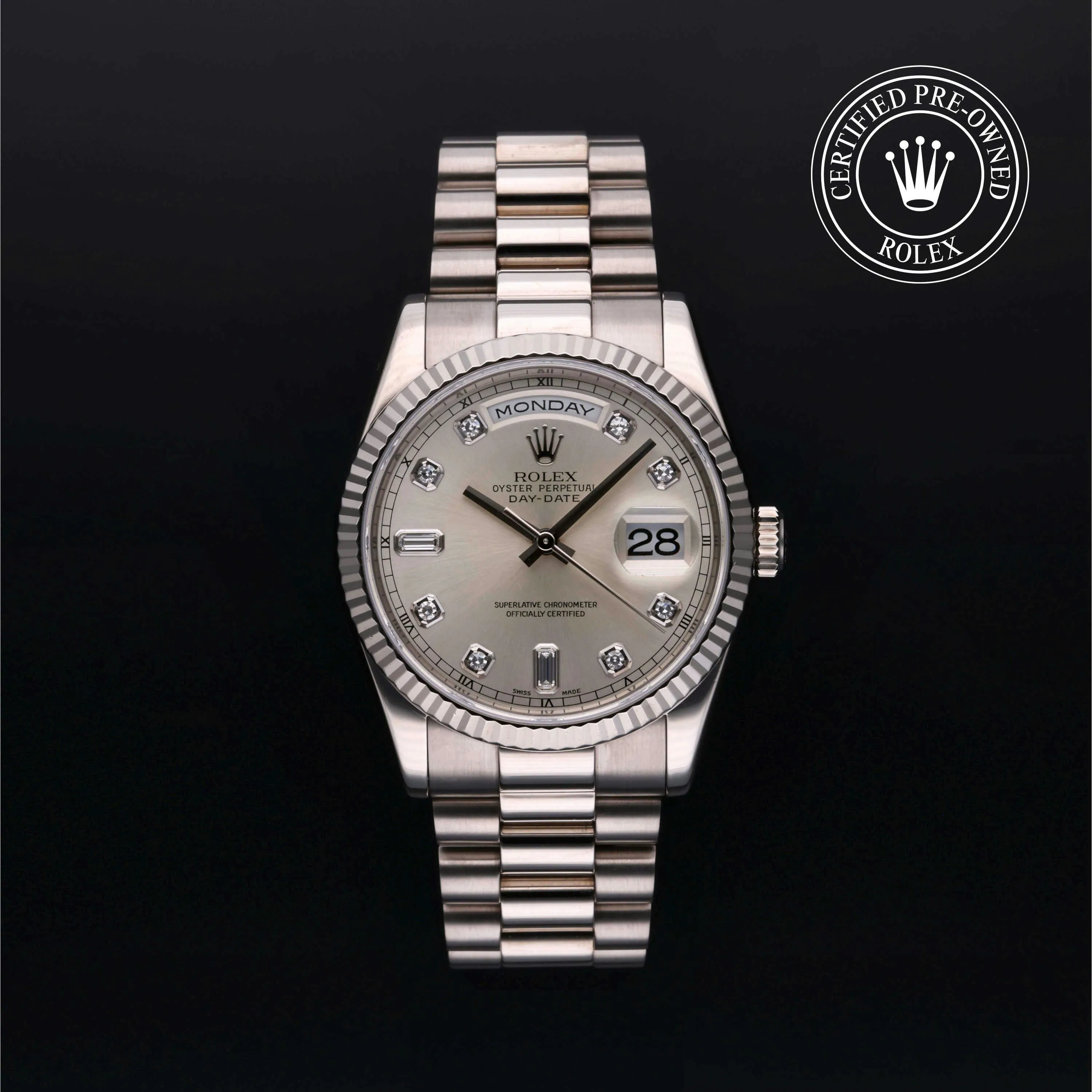 Rolex Day-Date 36 118239 36mm White gold Silver