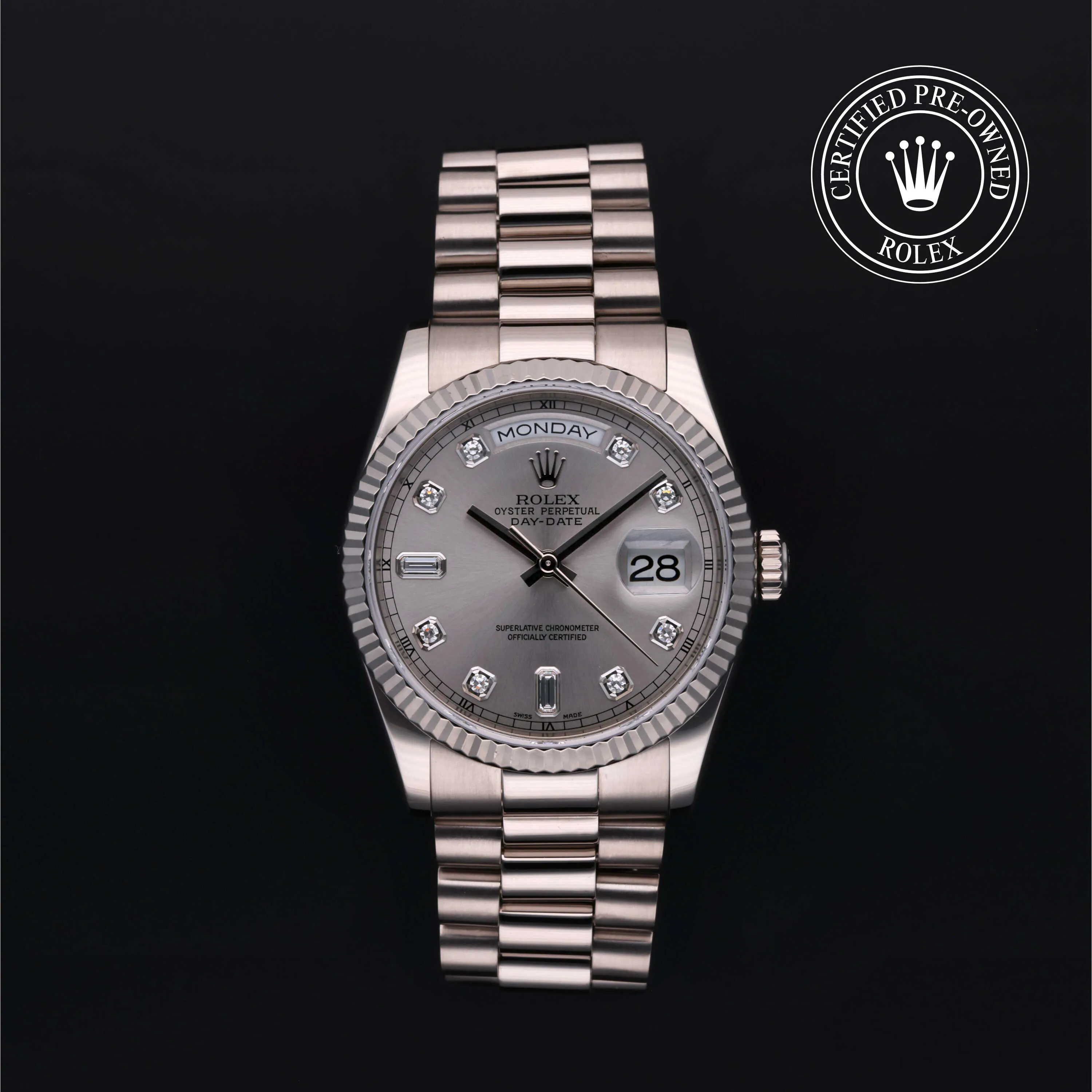 Rolex Day-Date 36 118239 36mm White gold Silver