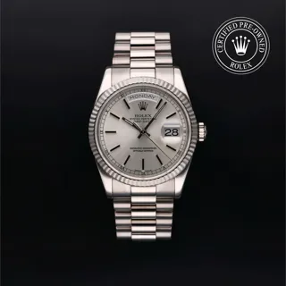 Rolex Day-Date 36 118239 White gold Silver