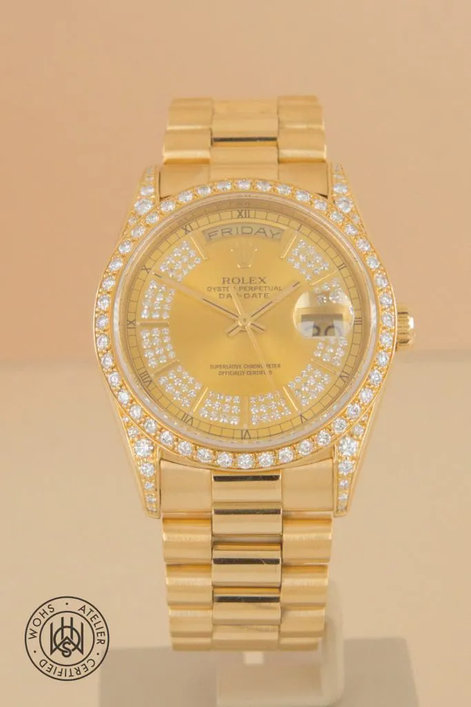 Rolex Day-Date 36 18388 36mm Yellow gold Diamond