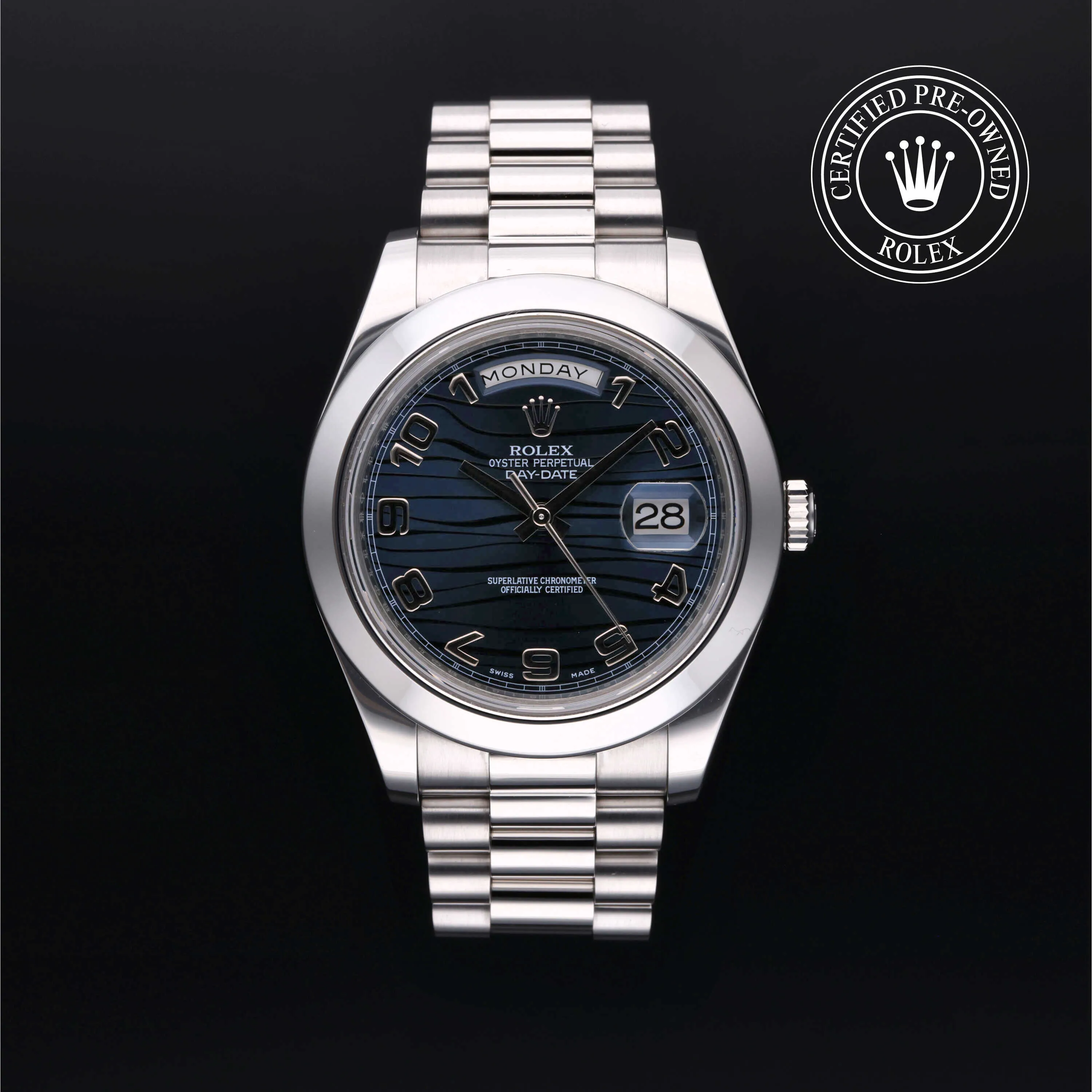 Rolex Day-Date II 218206 41mm Platinum Blue