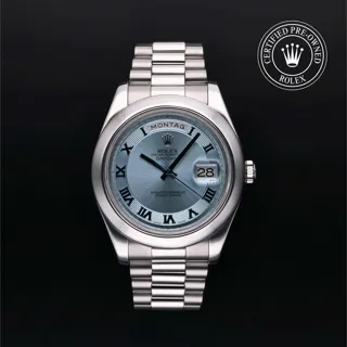 Rolex Day-Date II 218206 Platinum Blue