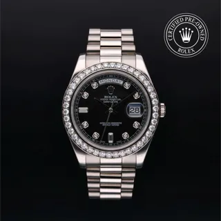 Rolex Day-Date 218349 41mm White gold Black