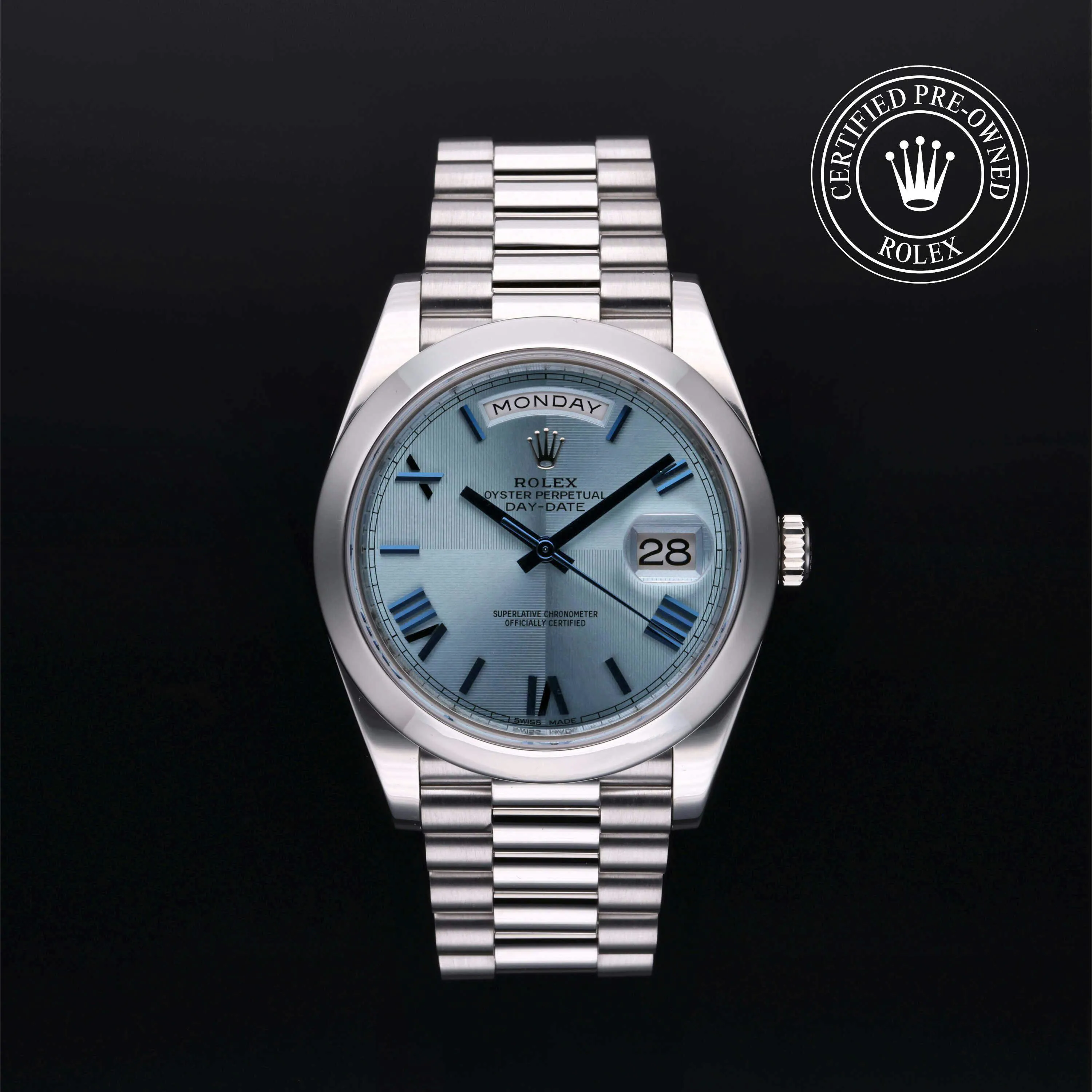 Rolex Day-Date 40 228206 40mm Platinum Blue