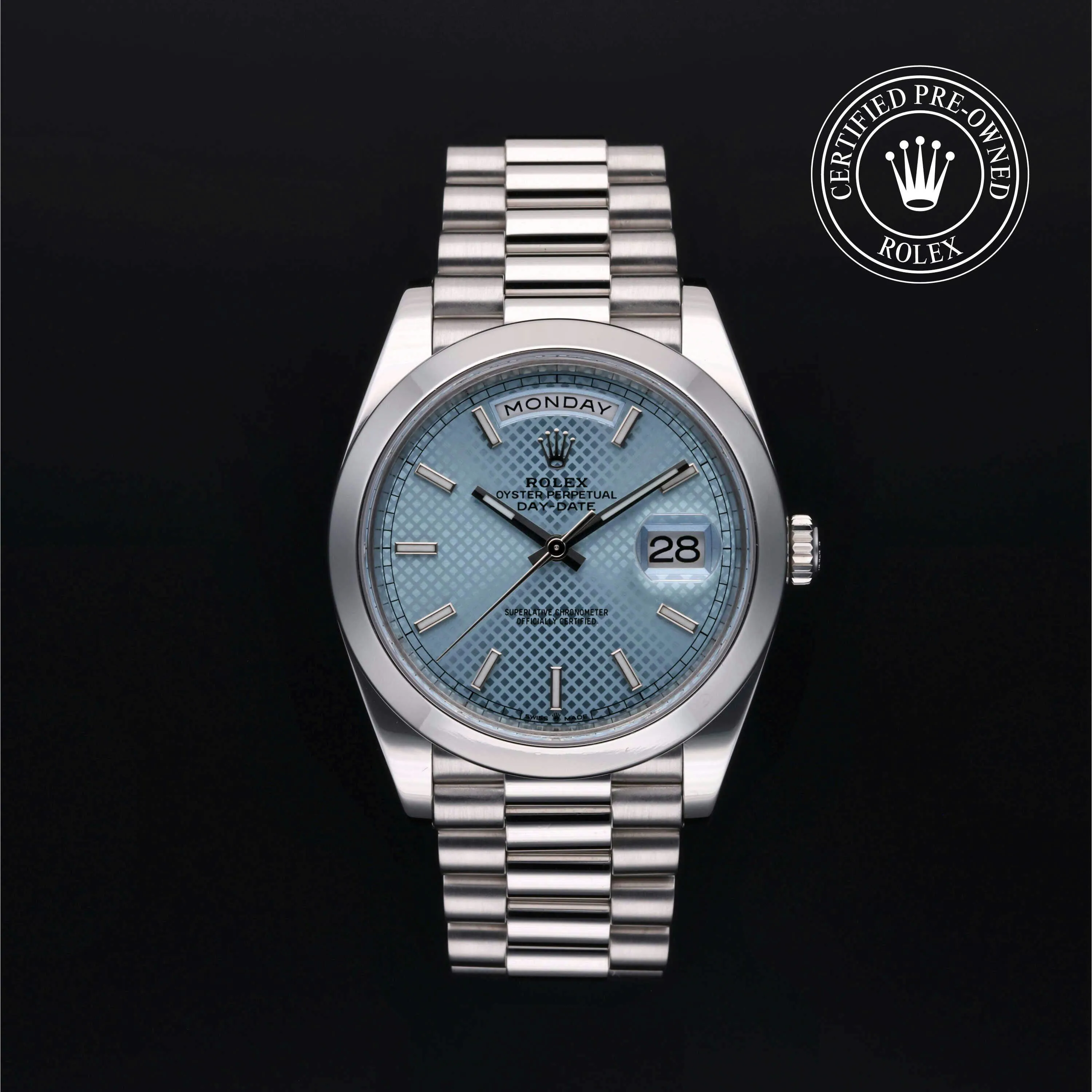 Rolex Day-Date 40 228206-0004 40mm Platinum Blue