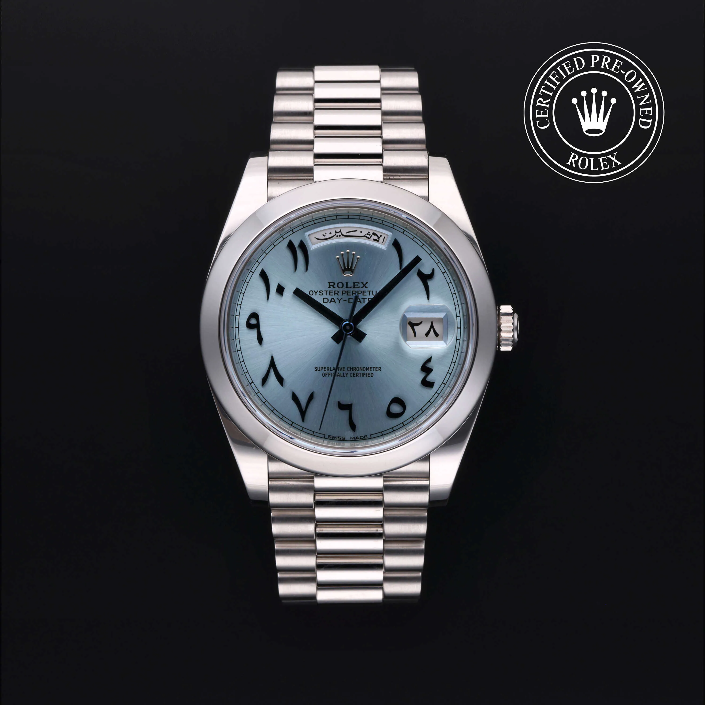 Rolex Day-Date 40 228206 40mm Platinum Blue