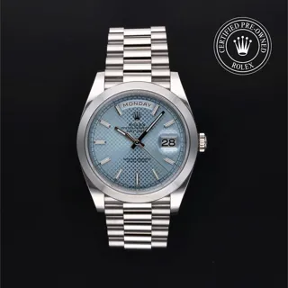 Rolex Day-Date 40 228206 Platinum Blue