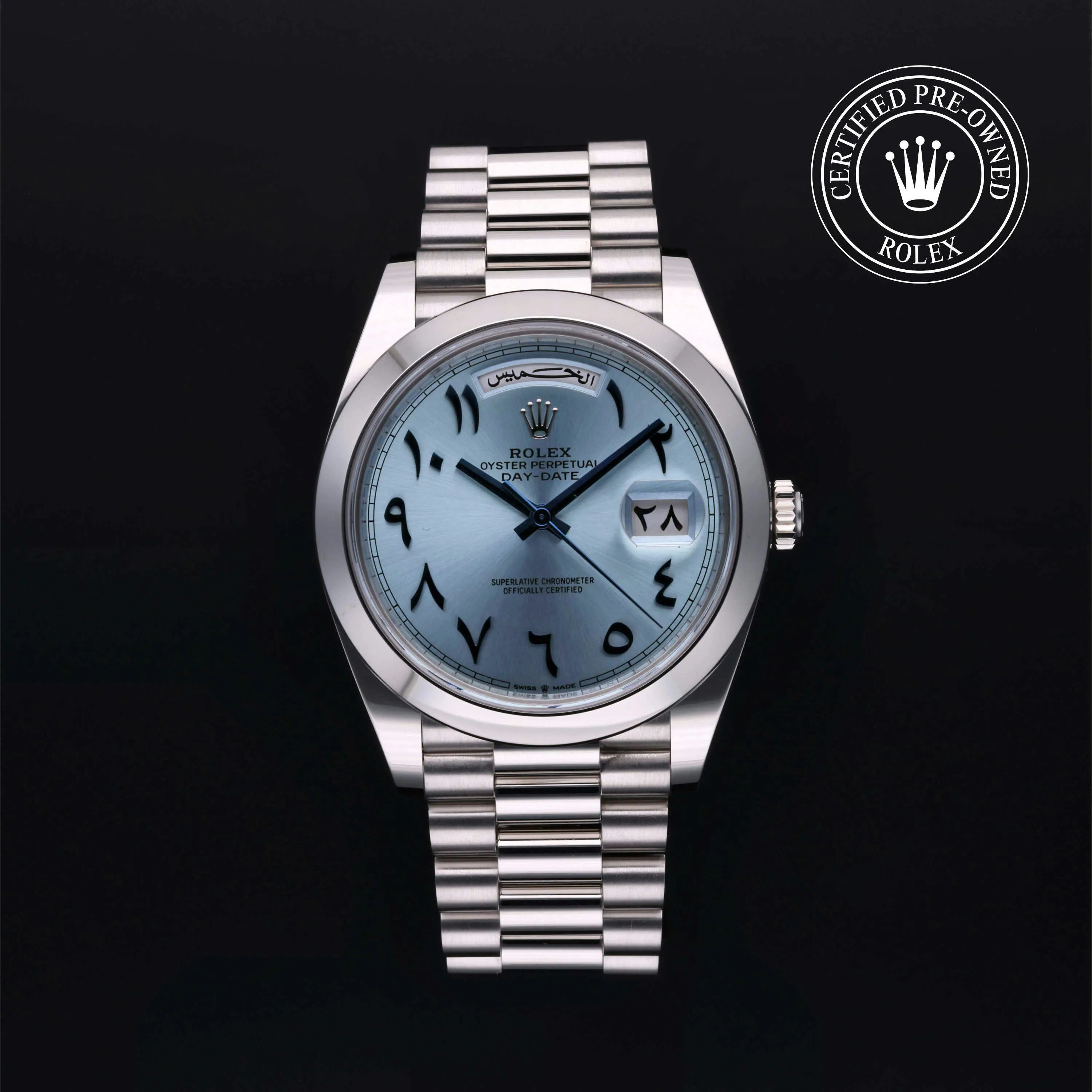 Rolex Day-Date 40 228206 40mm Platinum Blue