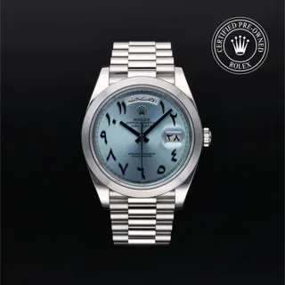 Rolex Day-Date 40 228206 Platinum Blue