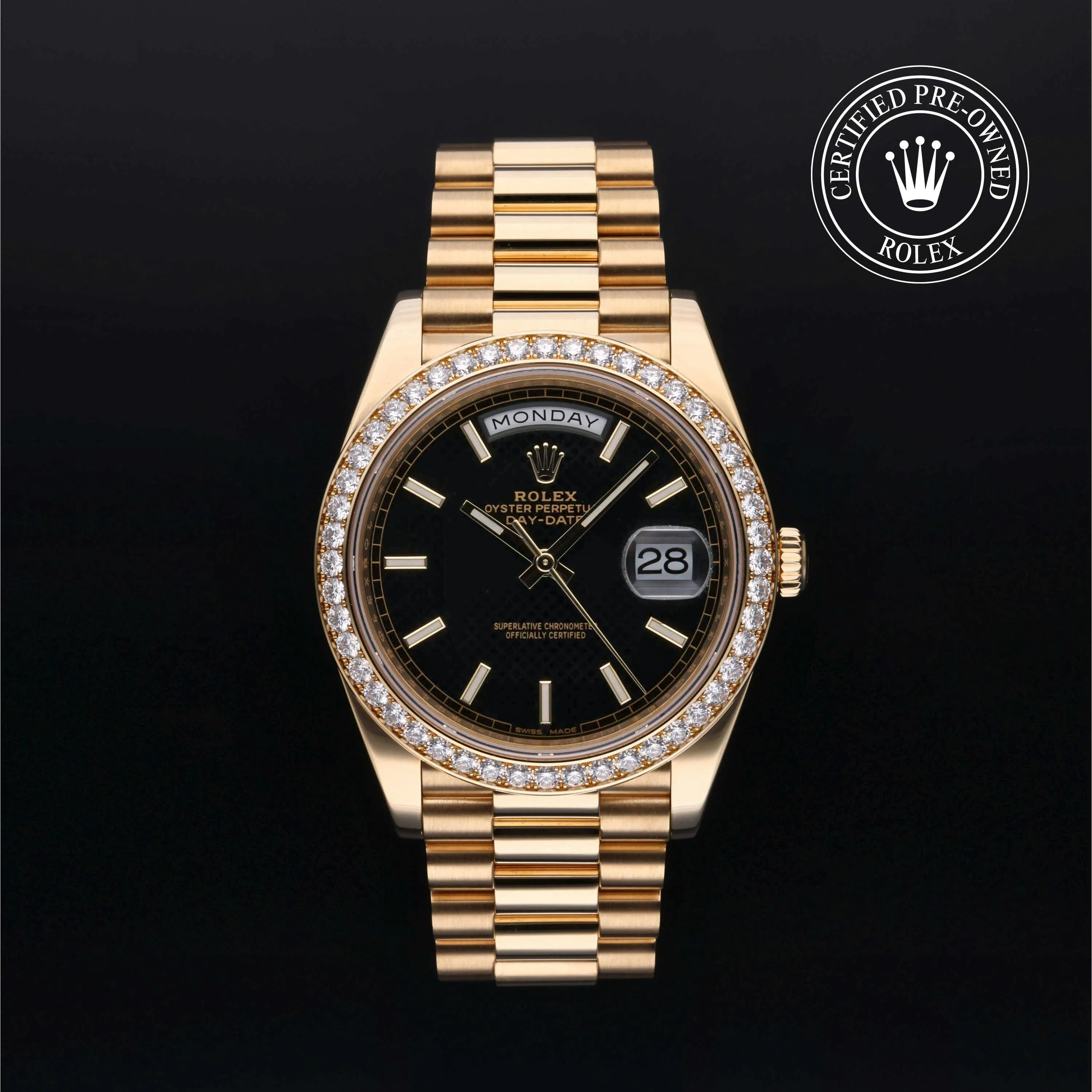 Rolex Day-Date 40 228348RBR 40mm Yellow gold Black