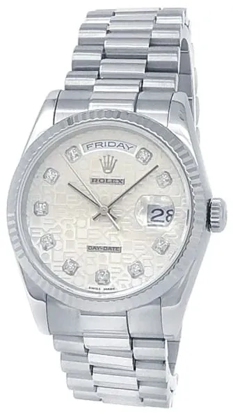 Rolex Day-Date 36 118239 36mm White gold Silver