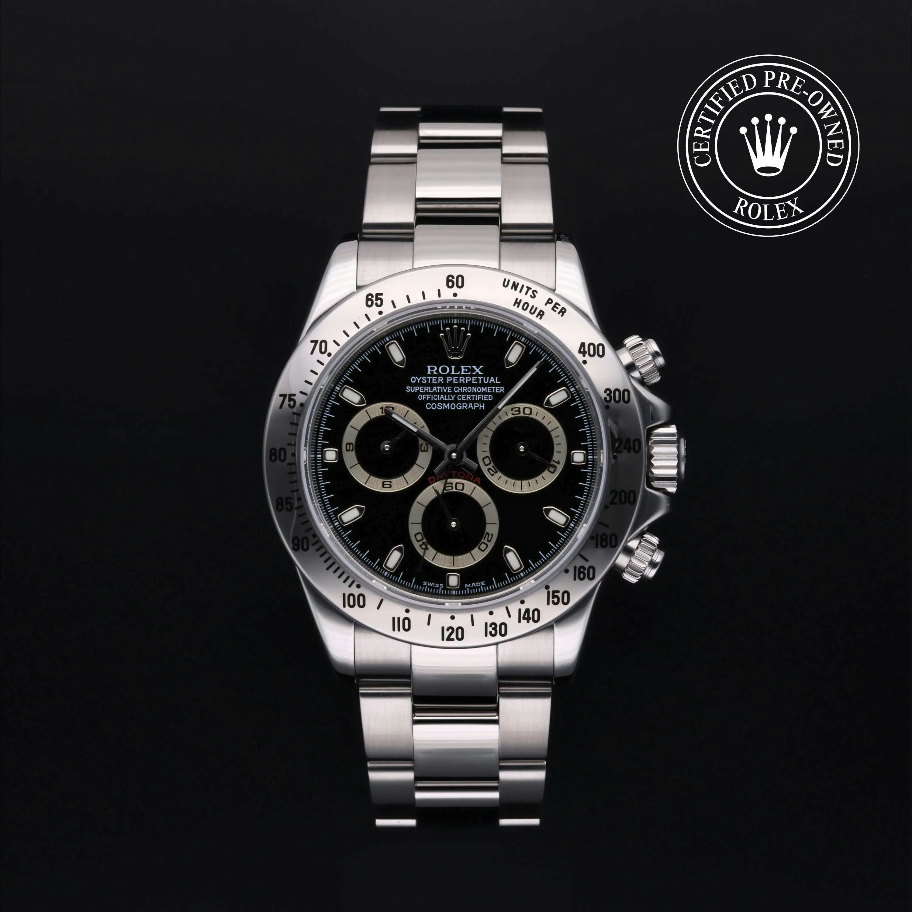 Rolex Daytona 116520-0015 40mm Stainless steel Black