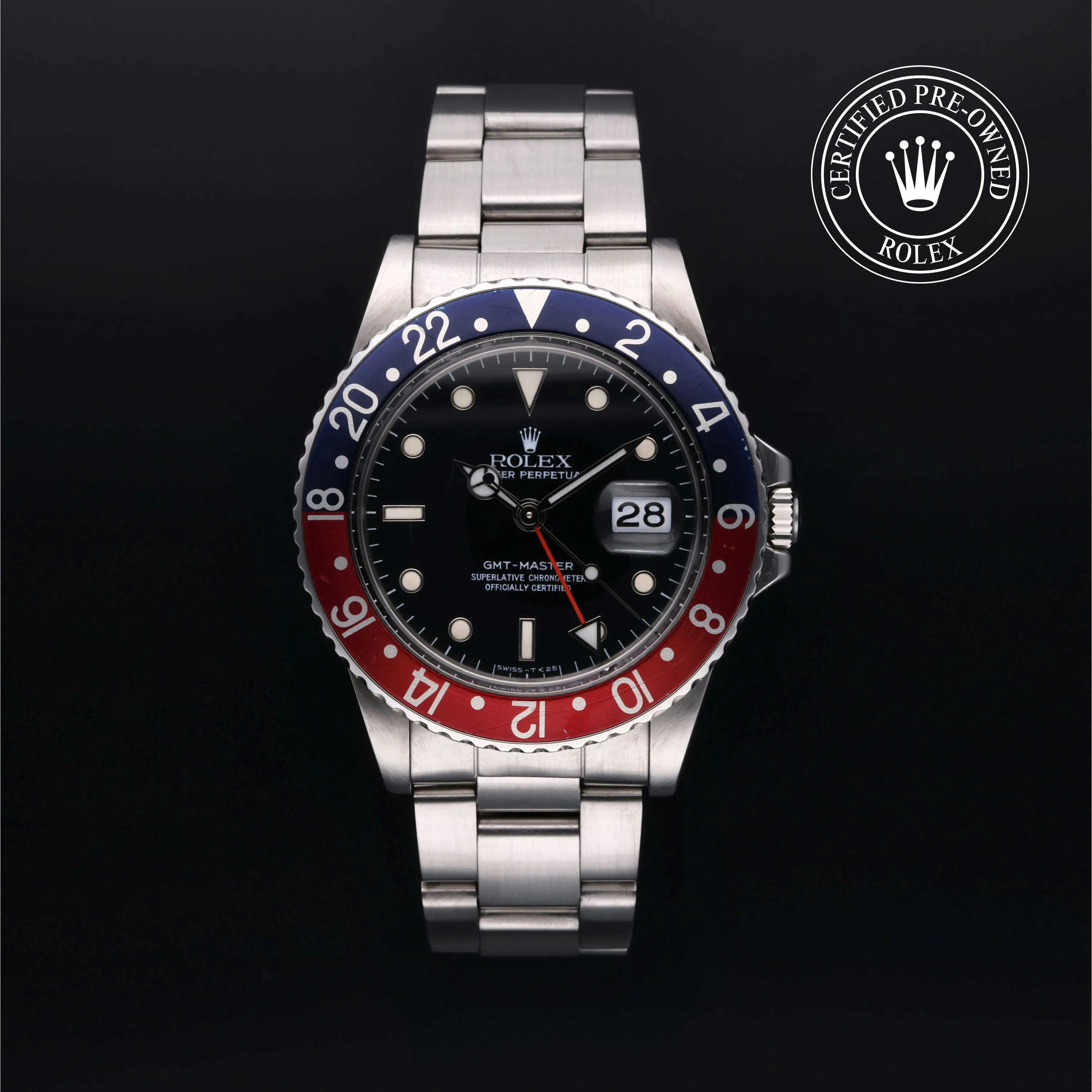 Rolex GMT-Master 16750 40mm Stainless steel Black