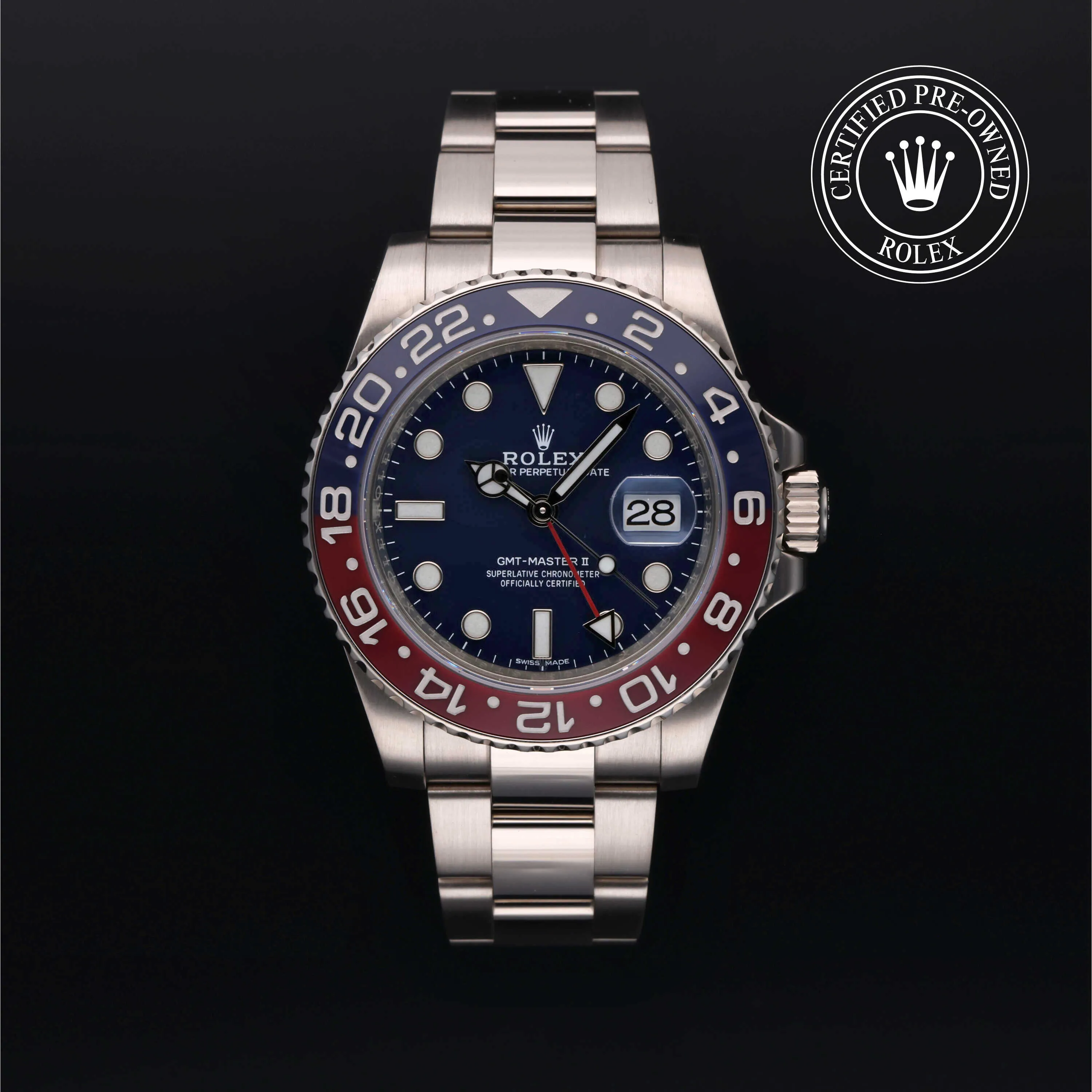 Rolex GMT-Master II 116719BLRO 40mm White gold Blue