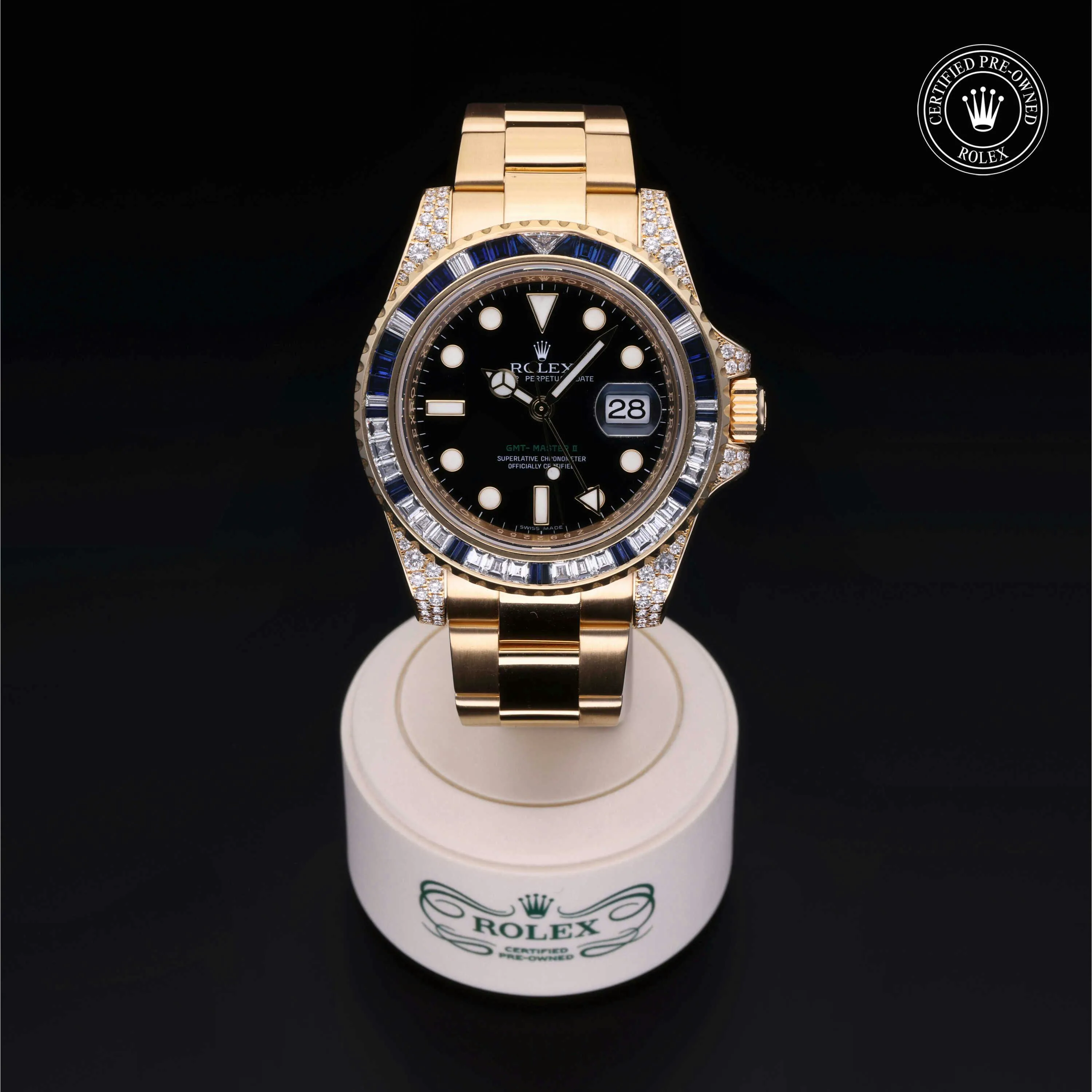 Rolex GMT-Master II 116758SA Yellow gold Paved 1