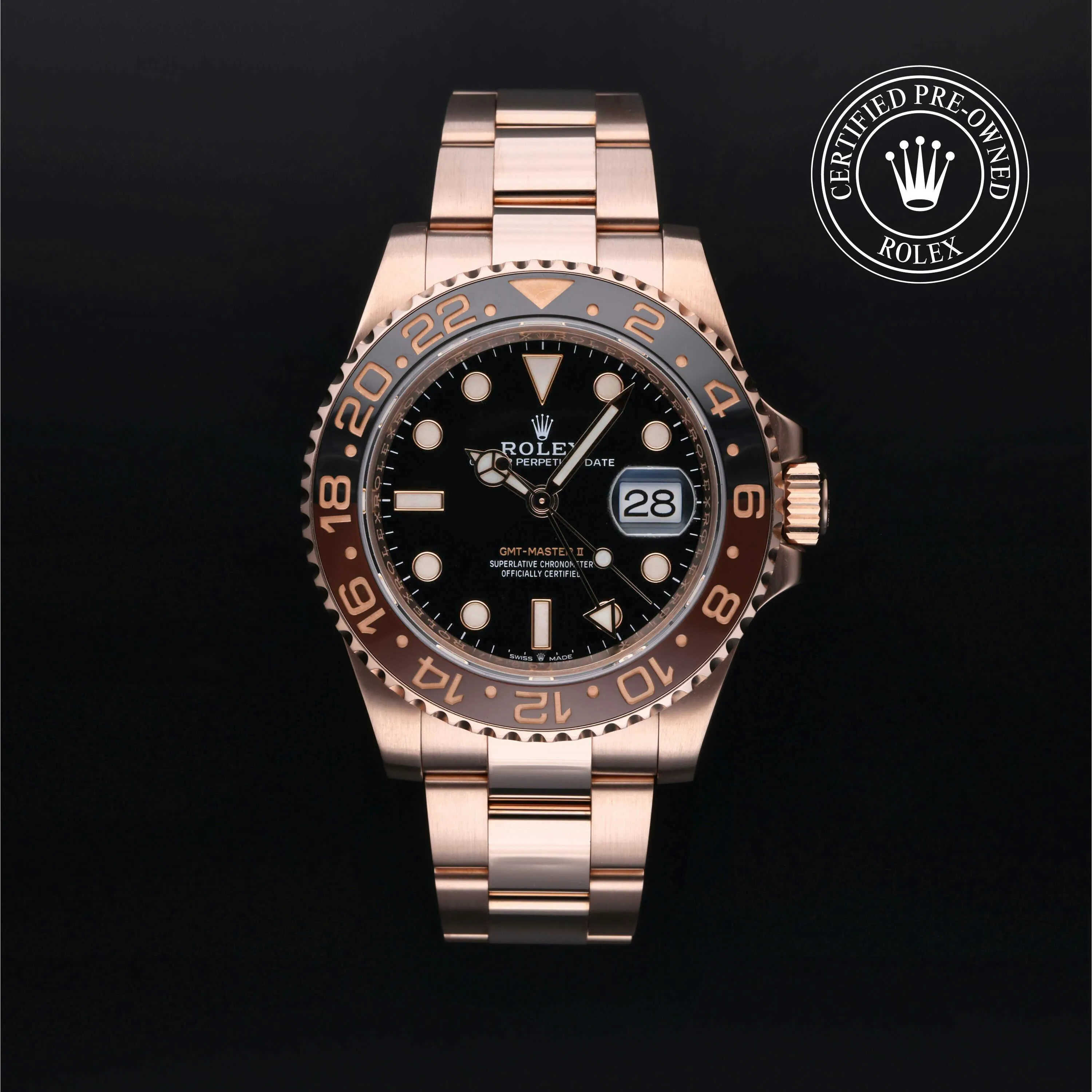 Rolex GMT-Master II 126715CHNR-0001 40mm Everose gold Black