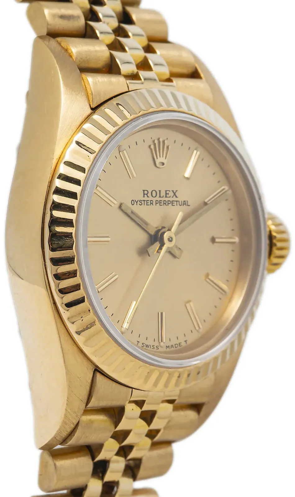 Rolex Oyster Perpetual 26 67198 26mm Yellow gold Champagne 2