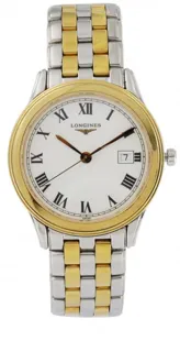 Longines Flagship L4.716.3 Stainless steel and Gold-plated White