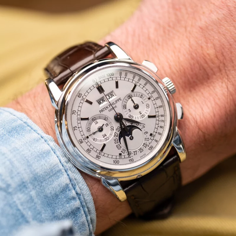 Patek Philippe Perpetual Calendar Chronograph 5970G-001 40mm White gold Silver 7