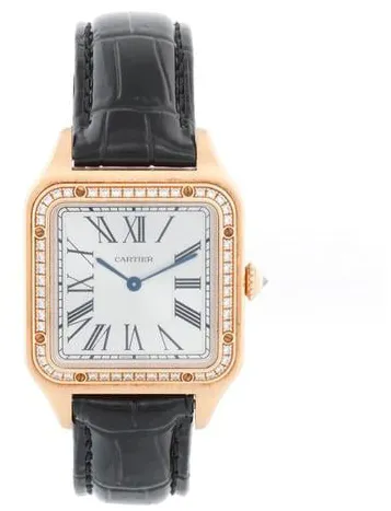 Cartier Santos Dumont WJSA0016 43.5mm Rose gold Silver