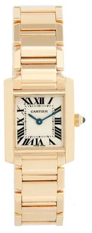 Cartier Tank Française W50002N2 20mm Yellow gold White