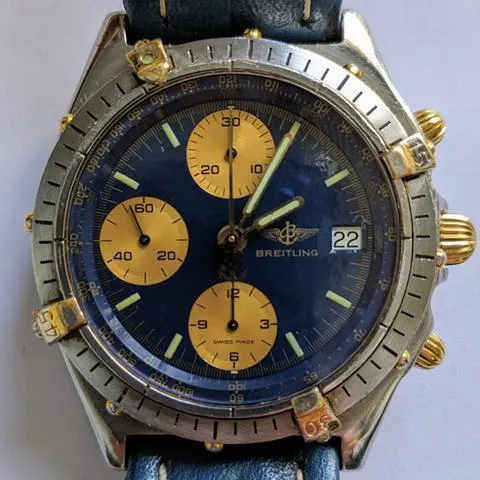 Breitling Chronomat 81950 39mm Yellow gold and stainless steel Blue 10